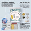 A jar of keepsake hands with various powders and molds for 3D hand casting