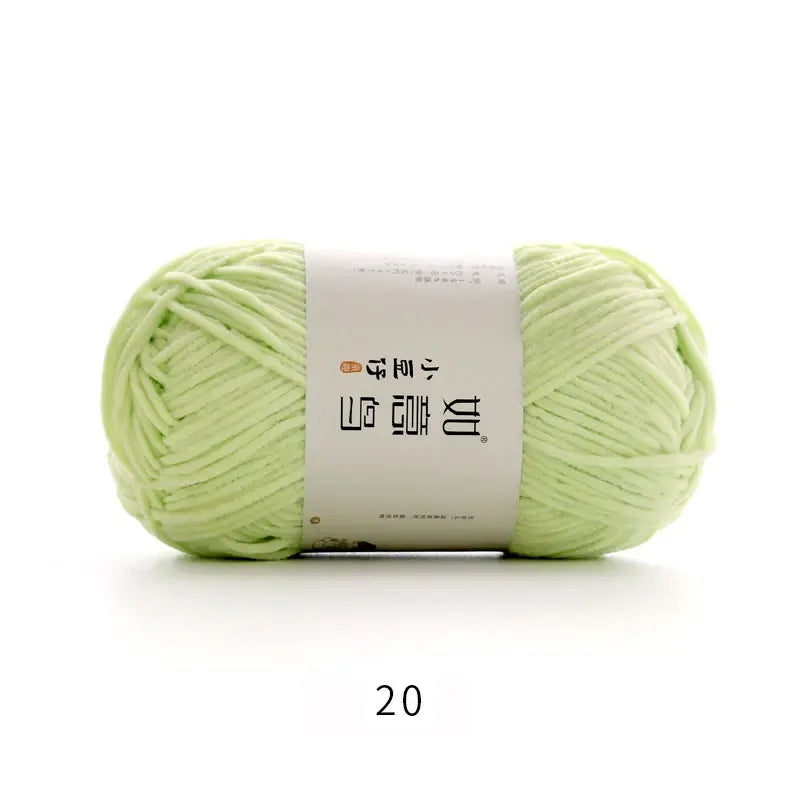 Soft Chenille Yarn for Knitting & Crochet - 50g Ball