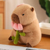 Adorable Capybara Plush Toy with Cute Turtle Backpack