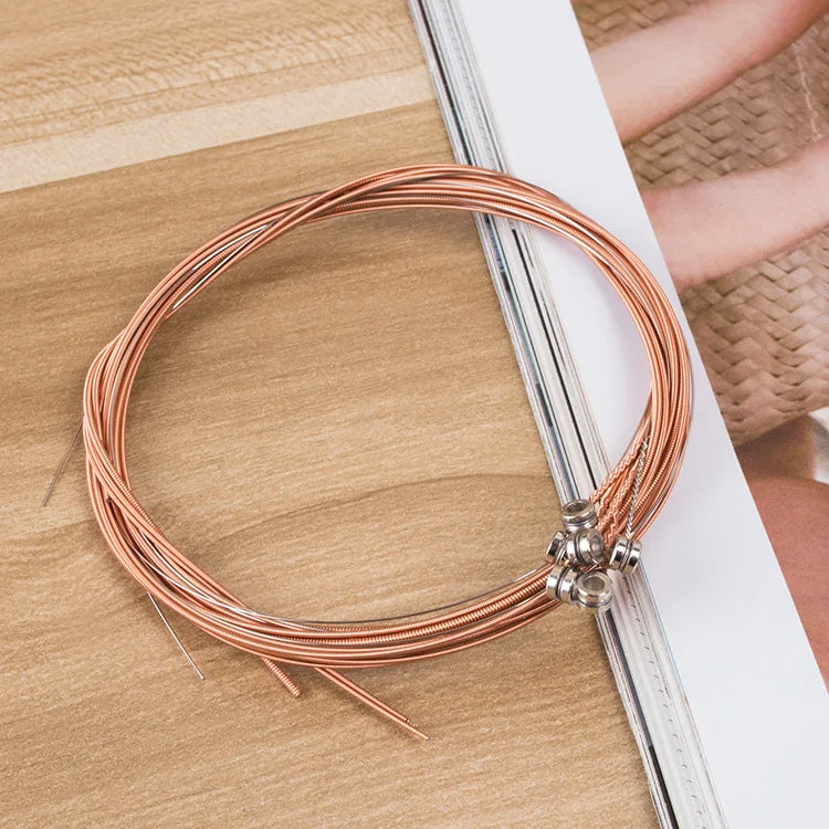 Colorful Acoustic Guitar Strings – Rust-Resistant Copper Alloy Set of 6