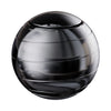 A glossy black metal fidget spinner with a smooth, spherical design.