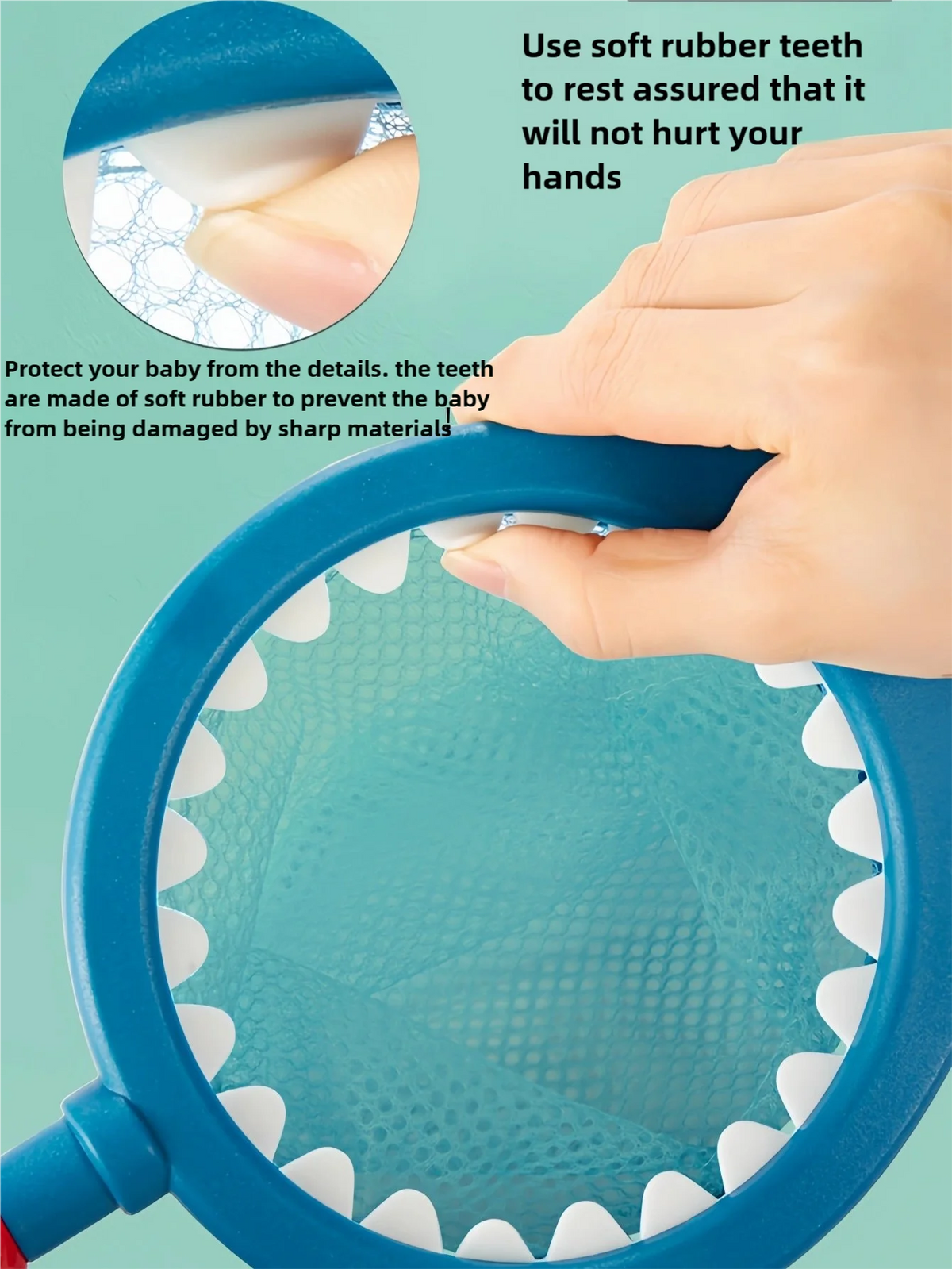 Turtle Water Play Bath Toy Set with Net and Squeeze Animals