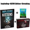 Box art for Imploding Kittens featuring a cartoon cat and various game elements.