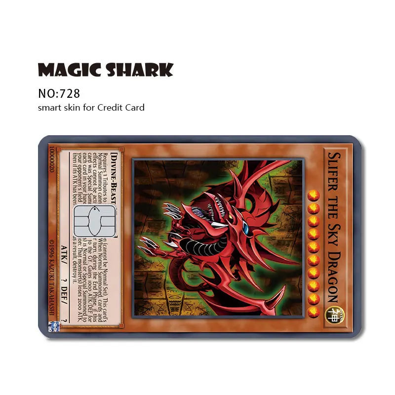 Magic Shark NO:728 smart skin for Credit Card featuring a red dragon design