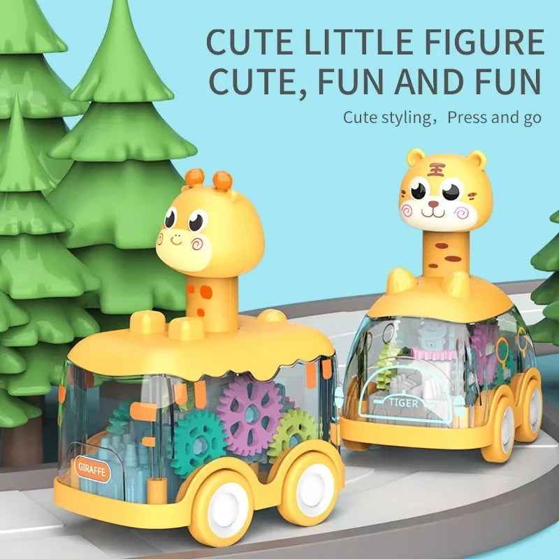 Press and Go Animal Light-Up Gear Car Toy for Toddlers