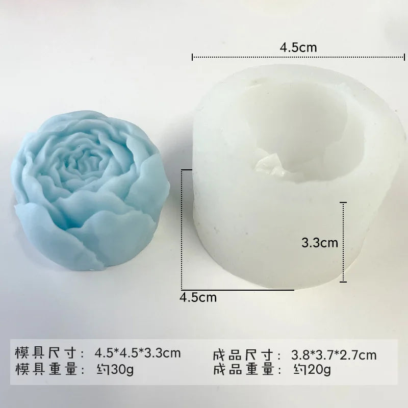 3D Peony Silicone Mold for Candle & Cake Making