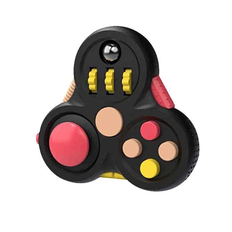 Rotating Fidget Toy with Gears, Buttons & Joystick