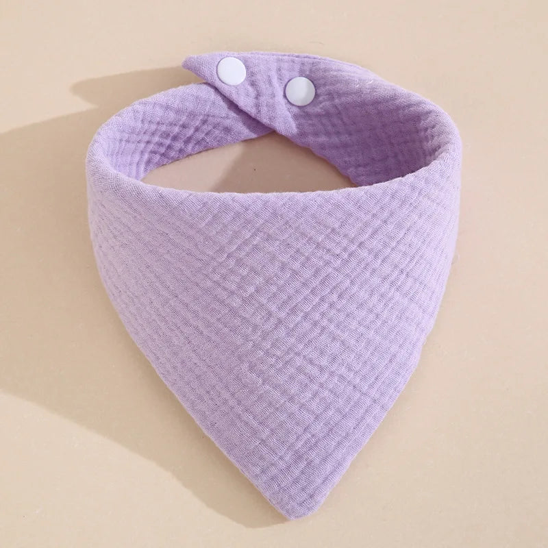 Soft Cotton Muslin Baby Bandana Bibs (4-Pack) for Feeding & Teething