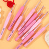 Pink Aluminum Crochet Hook Set – 9 Sizes (2.5–6.0mm)