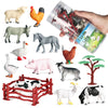 Miniature Animal & Dinosaur Figurines in Storage Container
