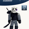 A soft plush figure of a monster character named Slasher, standing 28 cm tall.