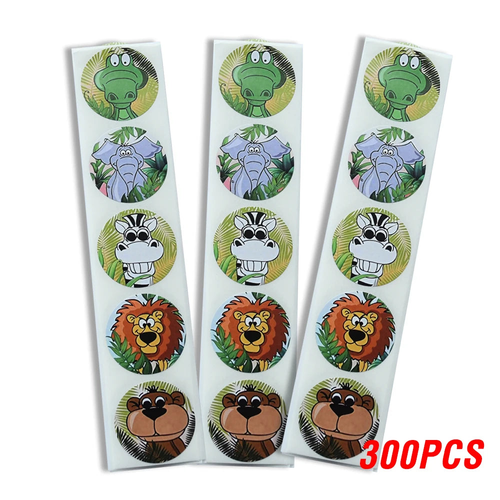 Spanish Motivational Reward Stickers for Kids – Cute Animal Encouragement Sticker Roll