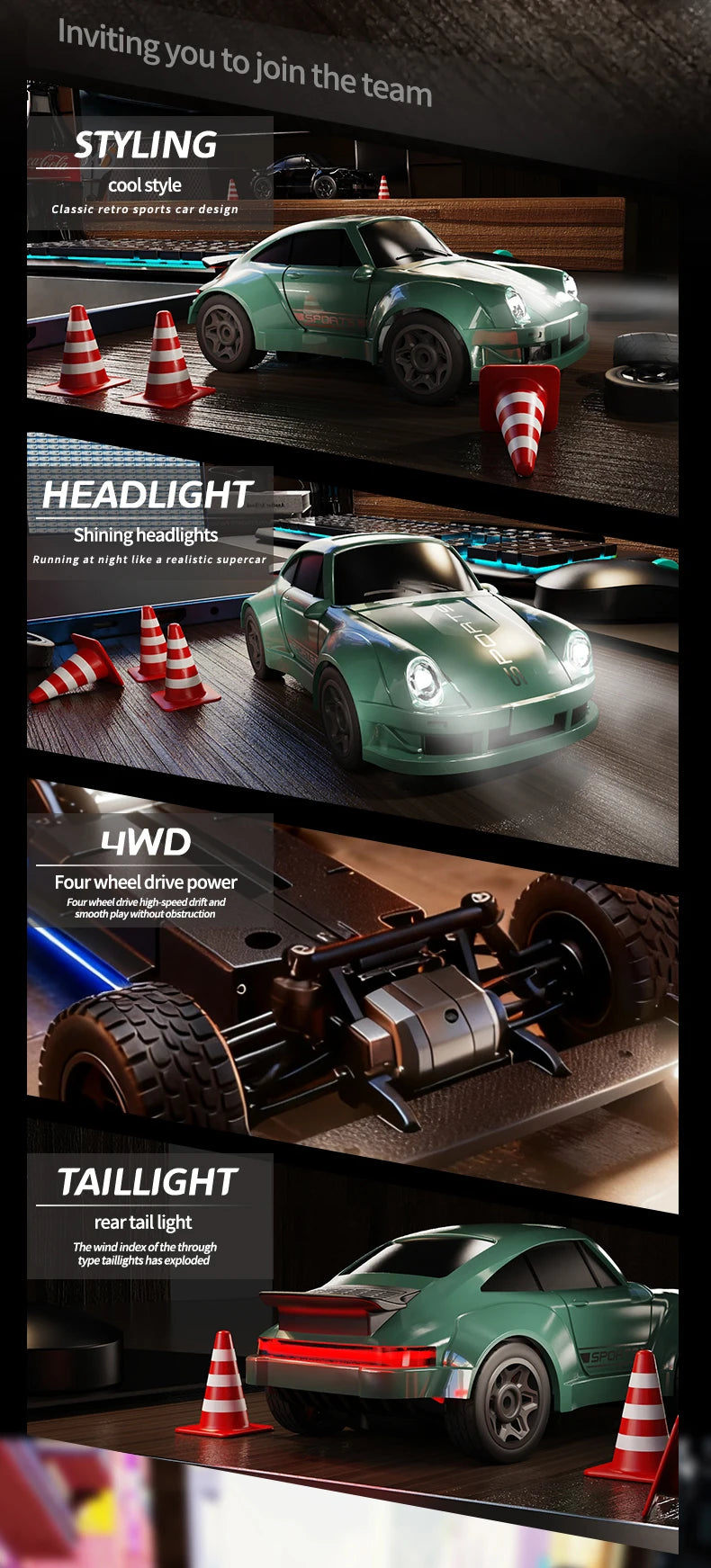 Mini RC Drift Car – 2.4GHz 4WD Remote Control Racing Car for Kids