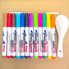 A set of colorful magical water painting pens in various shades and tips arranged in a row.