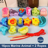 Wooden Animal & Fruit Threading Beads Set for Toddlers