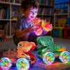 Dinosaur Monster Truck with Glowing LED Wheels – 2-Pack
