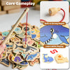 Wooden Magnetic Fishing Game for Kids