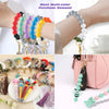 Assortment of multi-color silicone beads and jewelry findings for DIY crafting projects