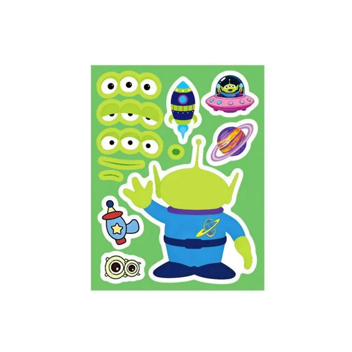 Toy Story Make a Face Sticker Set - Reusable Puzzle Stickers for Kids