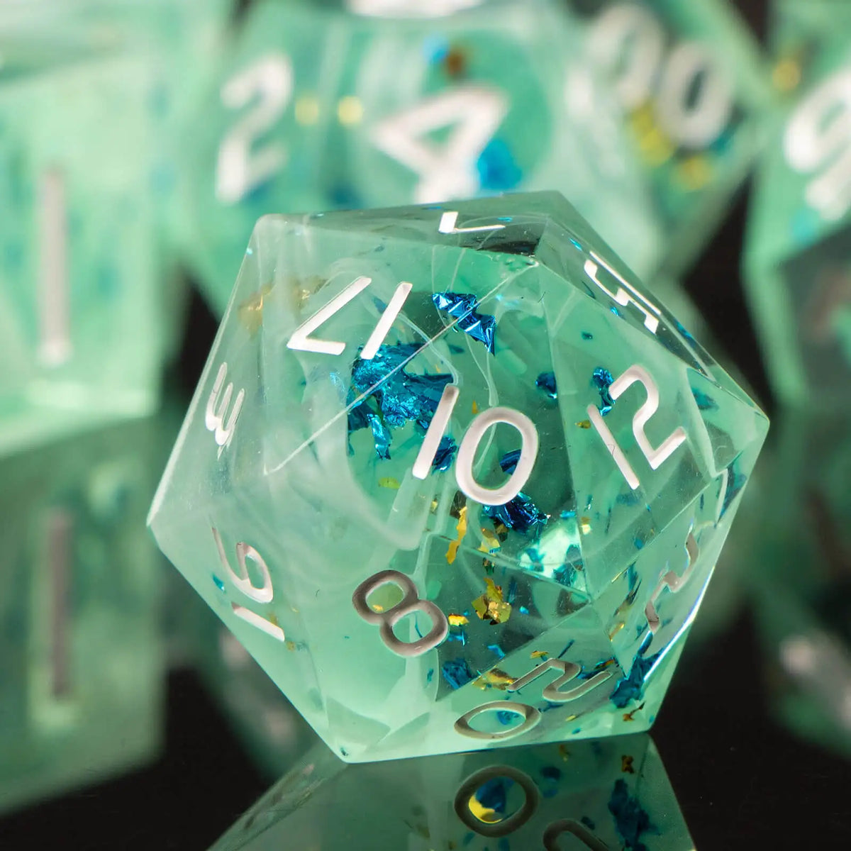Handmade Resin Sharp Edge Dice Set for RPG Games