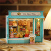 Wooden Dollhouse Kit with Furniture and Lighting