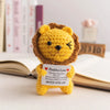 Handmade Crochet Lion Doll with Card