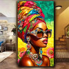 Vibrant African American Woman Diamond Painting Kit – Colorful Turban Art