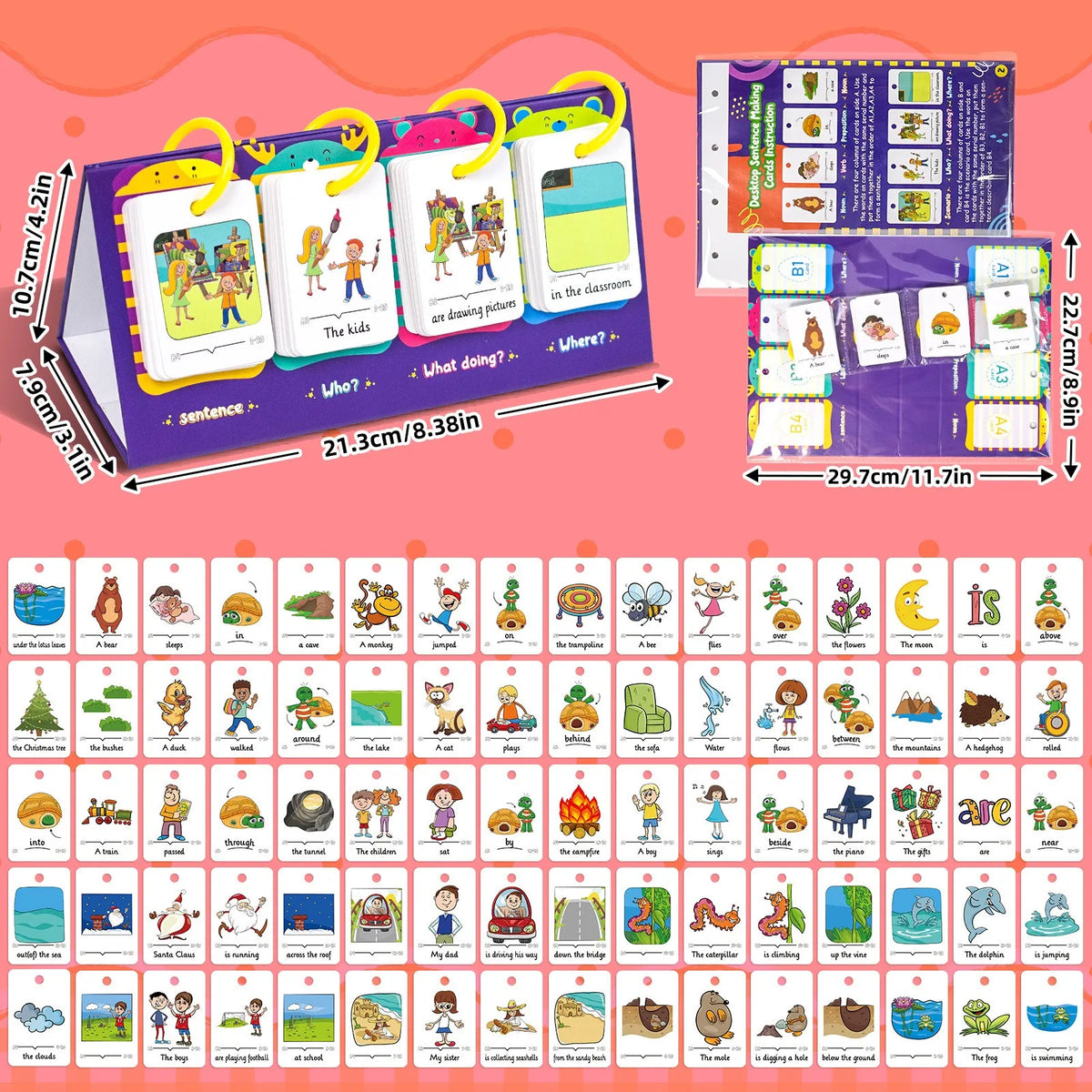 Interactive English Learning Flip Chart for Kids