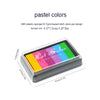 A set of six pastel colored silicone ink pads in a clear plastic container for crafting and stamping projects