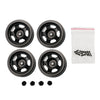 RC Car Metal Wheel Rims with Soft Rubber Tires (Set of 4)