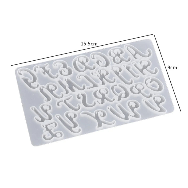 Letter & Number Silicone Mold for Resin Jewelry Making
