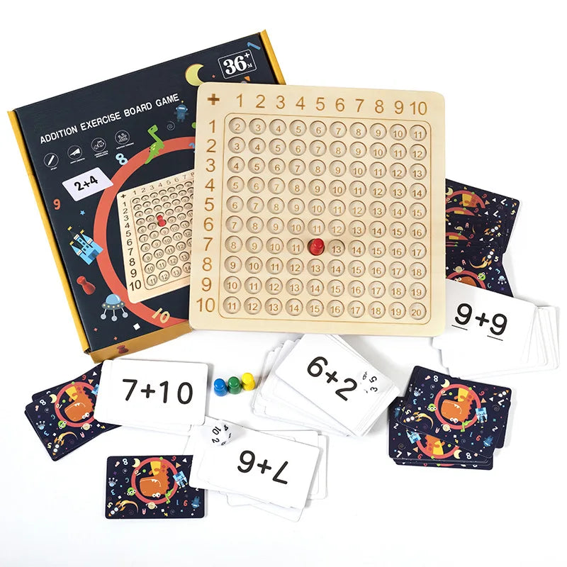 Wooden Multiplication Table Math Learning Toy for Kids