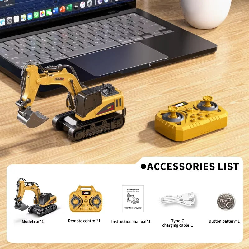 Miniature RC Forklift with Trailer and Bluetooth App Control