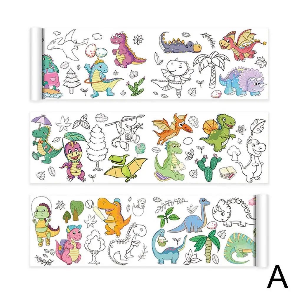 Kids' Creative Drawing Scroll with Fun Themes