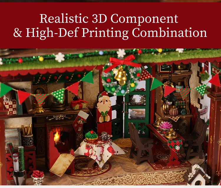 DIY Miniature Winter Cabin Book Nook Kit