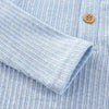 Light blue ribbed cotton baby bodysuit with long sleeves