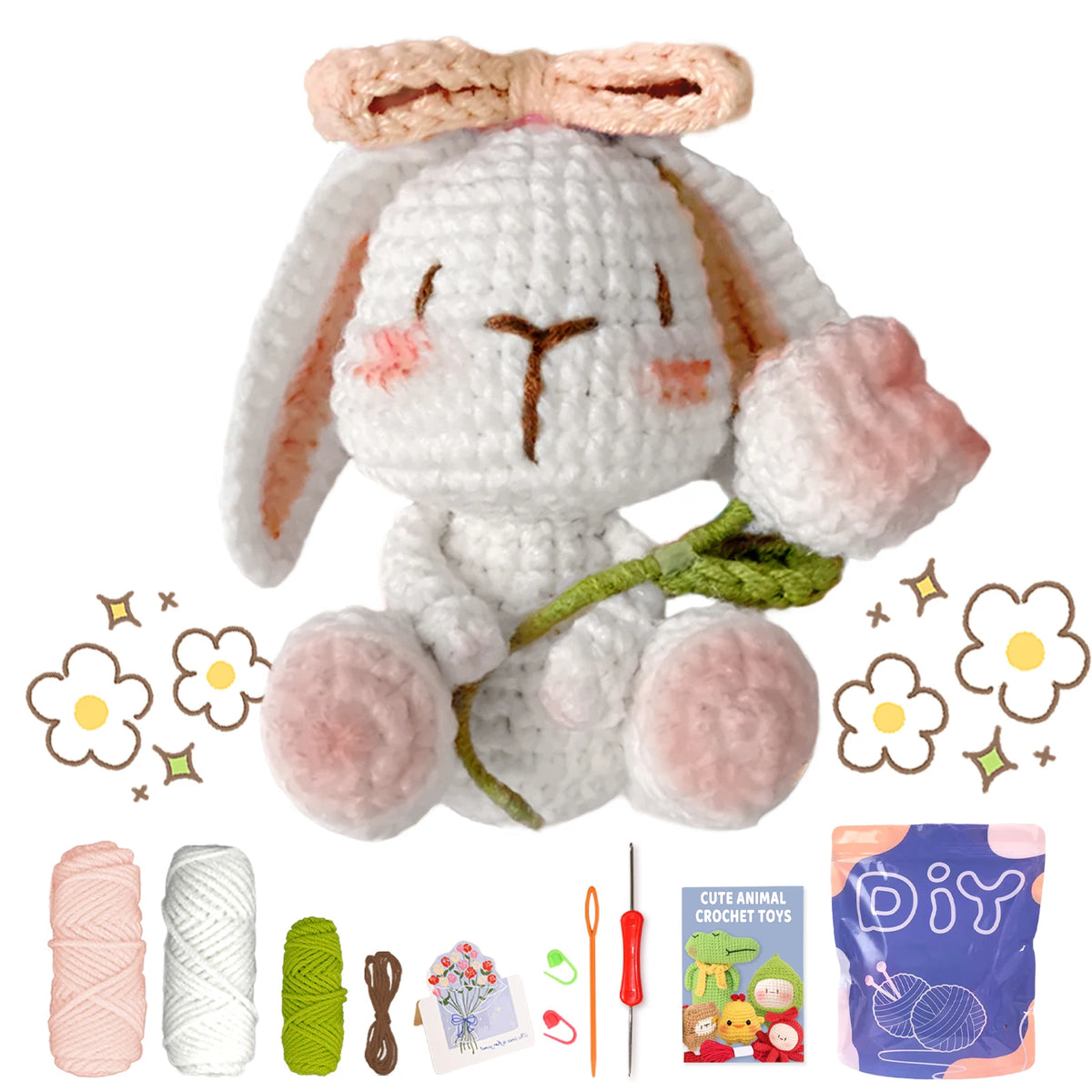 Animal Crochet Kit for Beginners – Complete Starter Set with Step-by-Step Guide