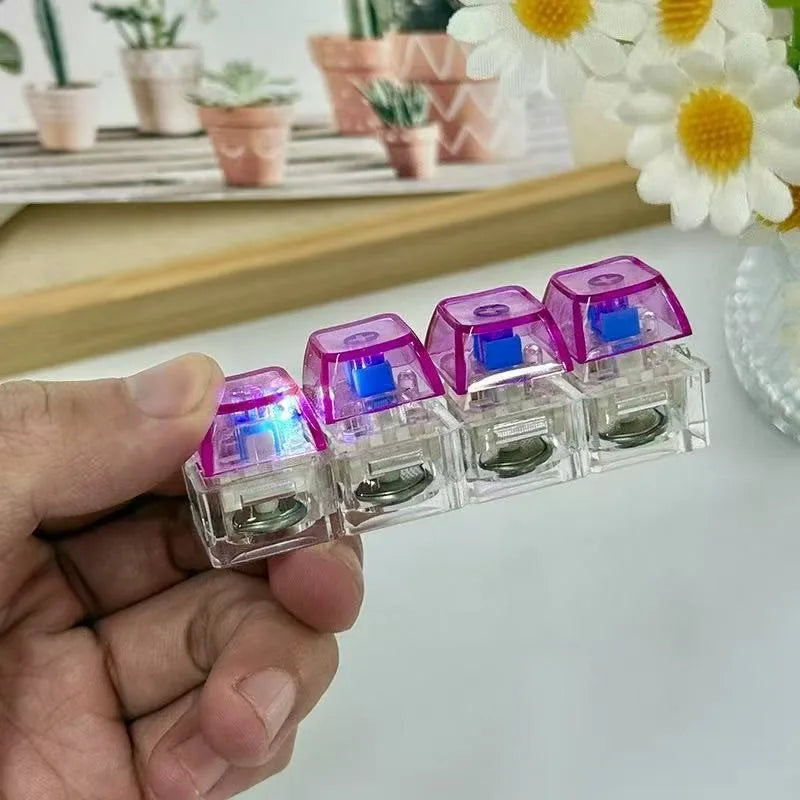LED Crystal Keyboard Keychain Fidget Toy