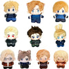 A collection of plush dolls depicting characters from Resident Evil 9 Leon and Ashley