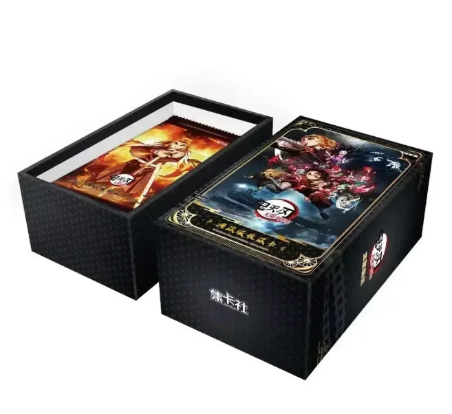 A box containing a Demon Slayer SSP Diamond Rare card featuring Tanjirou and Nezuko.
