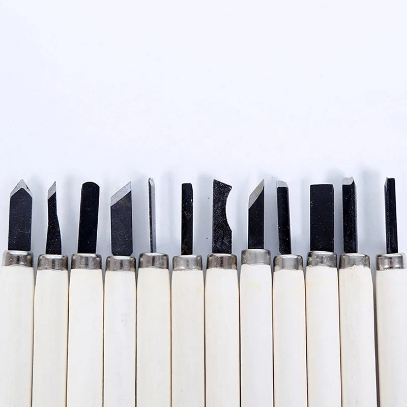 12-Piece Wood Carving Chisel Set for Precision and Detail Work