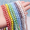 Faceted Round Crystal Glass Beads - 8mm Mixed Colors, 30-Pack