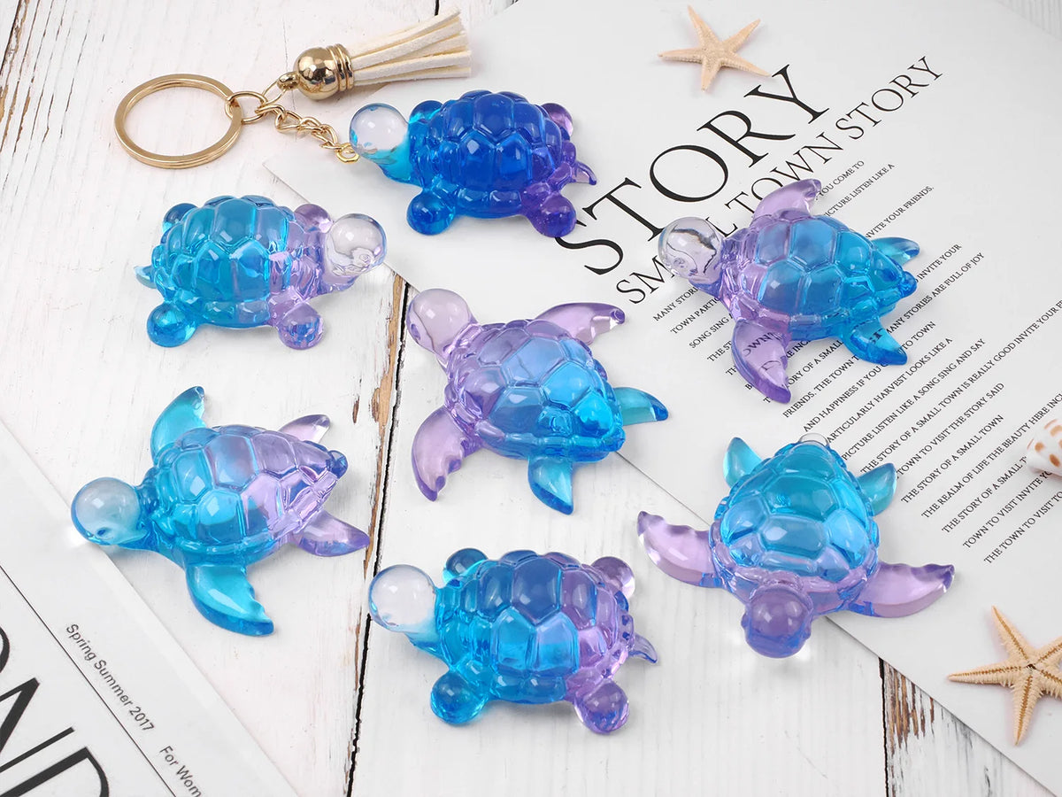 Cute Sea Turtle Silicone Mold for Epoxy Resin Crafts & Keychains
