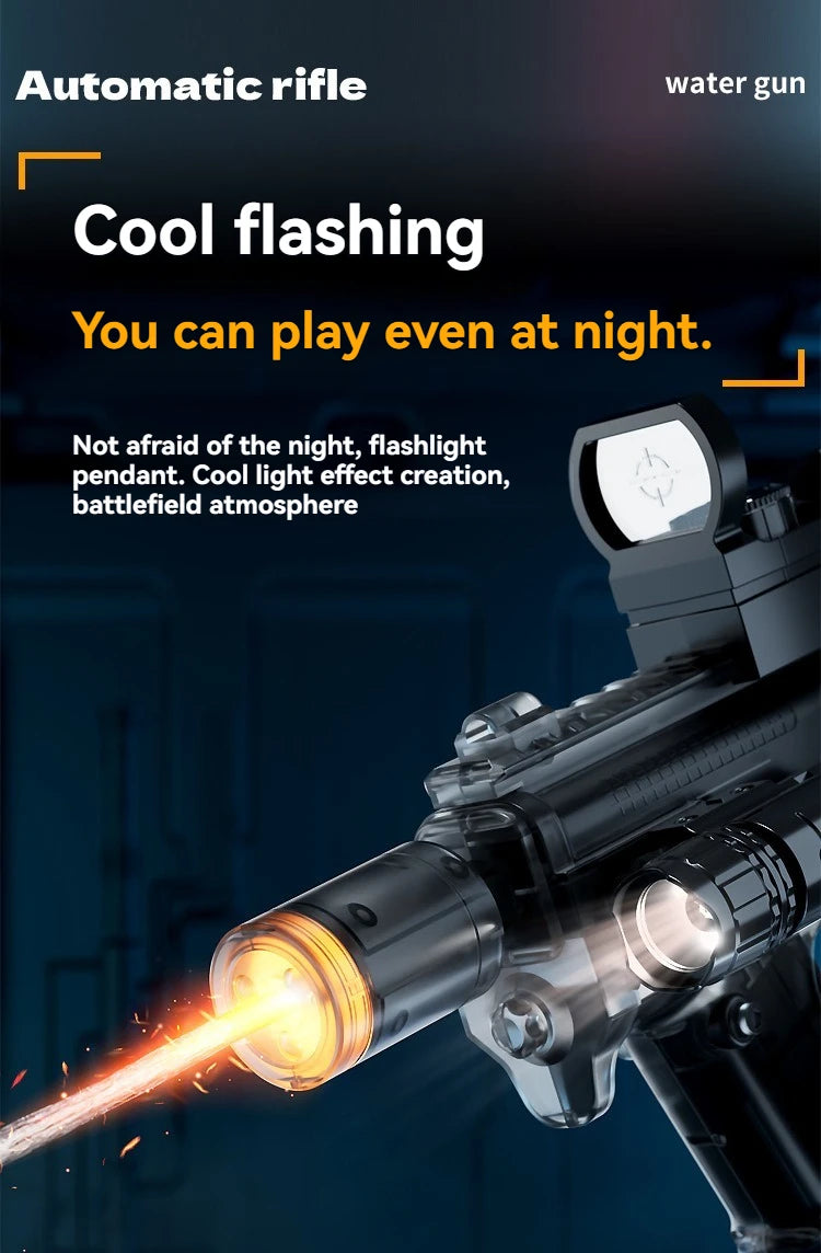 Electric Water Blaster with LED Lights for Outdoor Fun