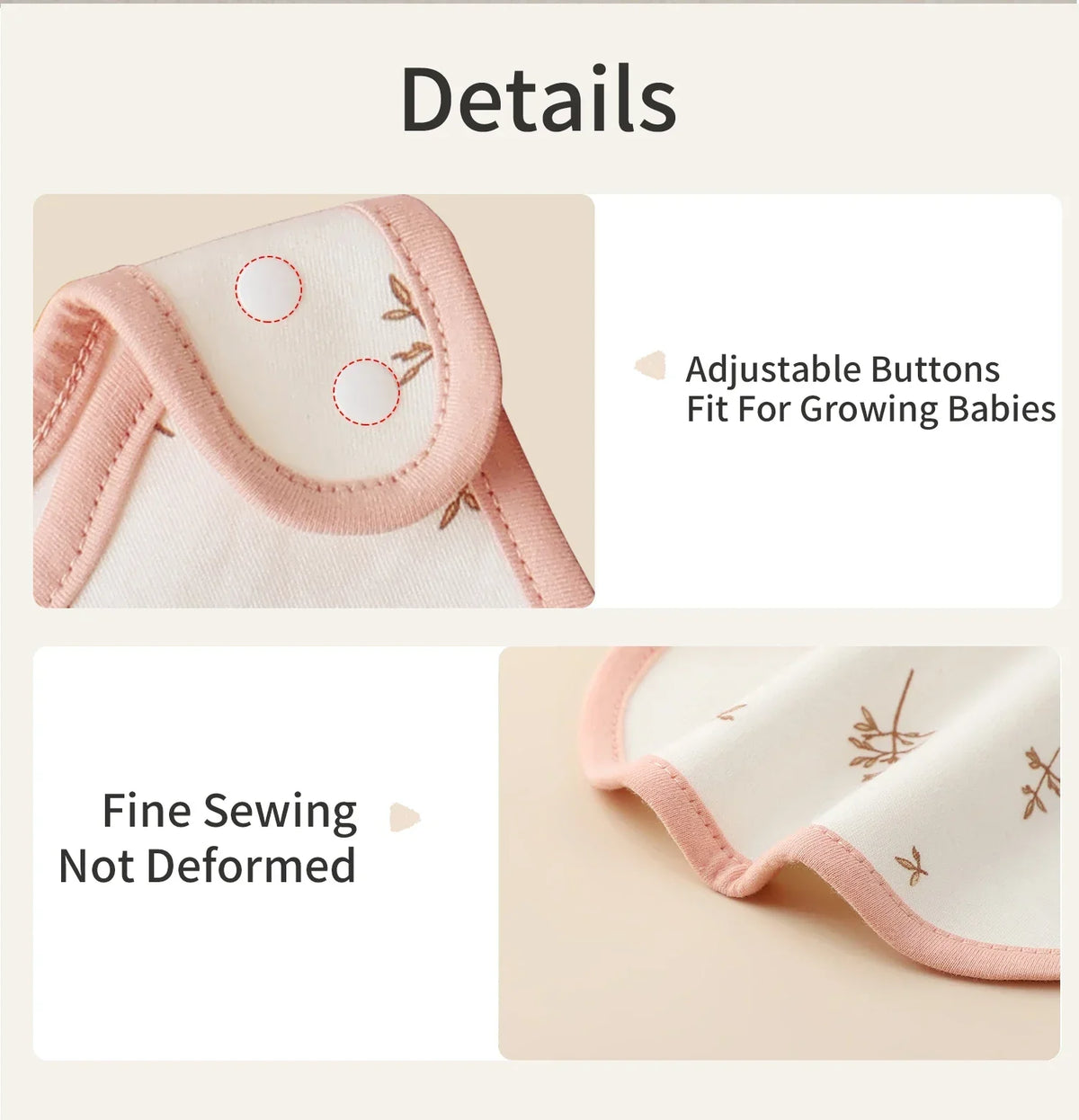 Soft Cotton Baby Bibs (5-Pack) with U-Shaped Catch-All Design