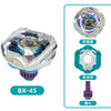 Mini Gyroscope Launcher Set featuring a silver and purple toy for kids with components shown.