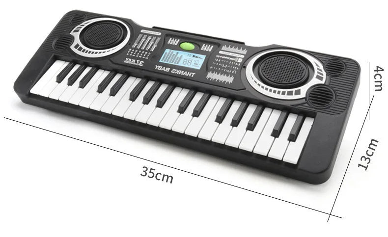 37-Key Electronic Keyboard Piano for Kids with LED Display