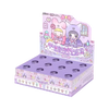 A blind box collectible figure set featuring cute animal characters in a castle theme with pink and purple packaging.