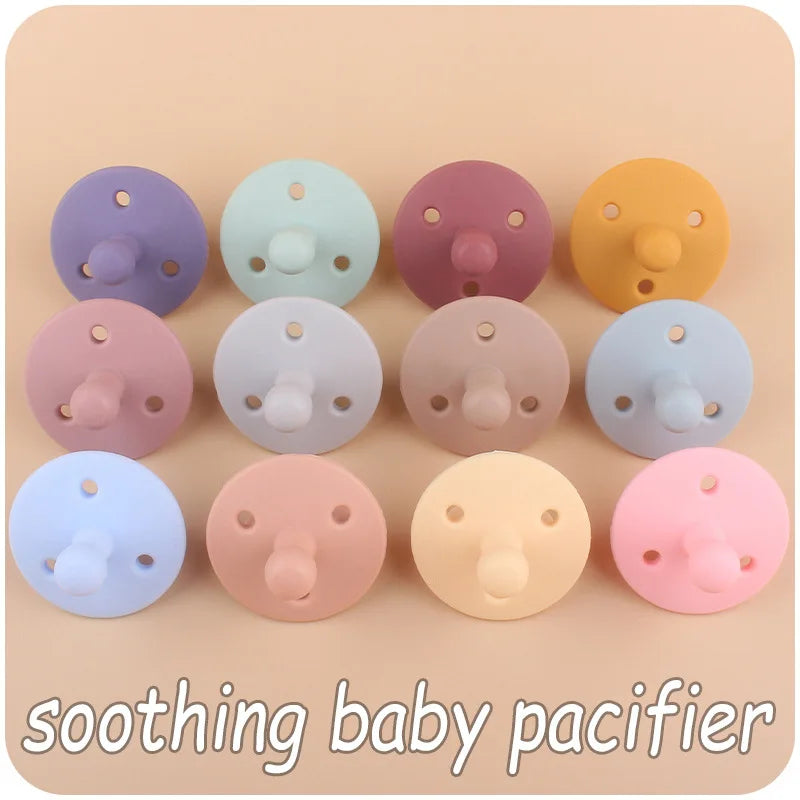 Soft Silicone Baby Pacifier with Clip Chain