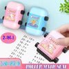 Pink and blue roller math seals for multiplication and division practice, showing a 2-in-1 upgrade.